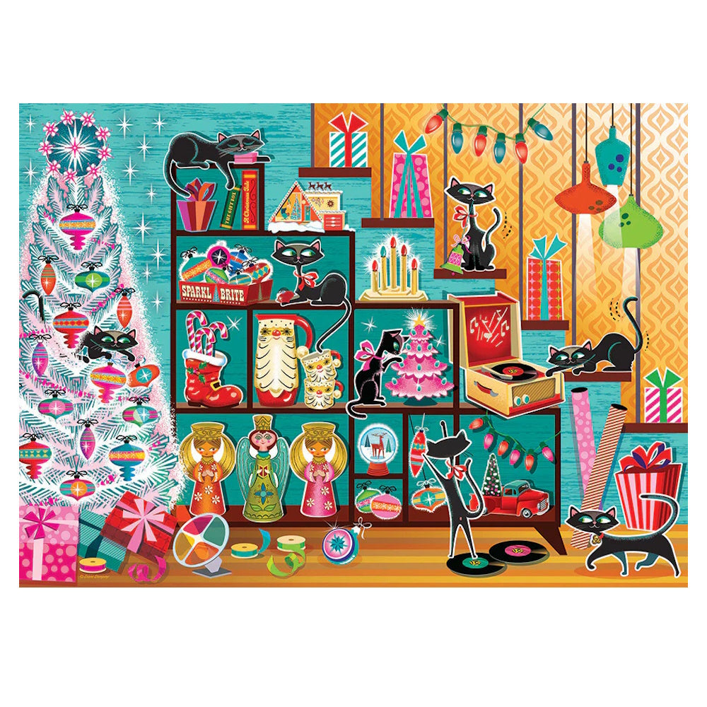 Cobble Hill 1000 Piece Puzzle - Christmas Cats