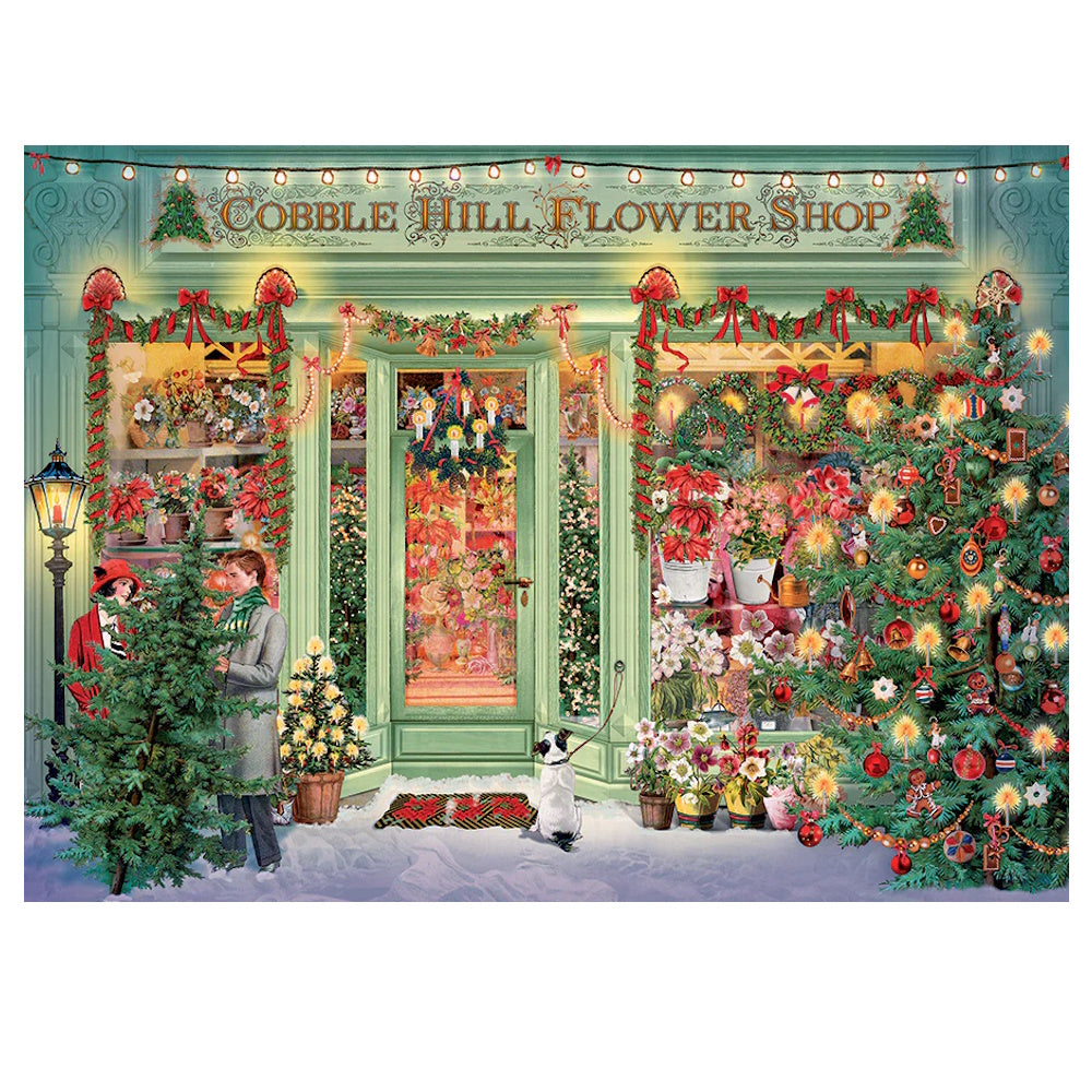 Cobble Hill 1000 Piece Puzzle - Christmas Flower Shop