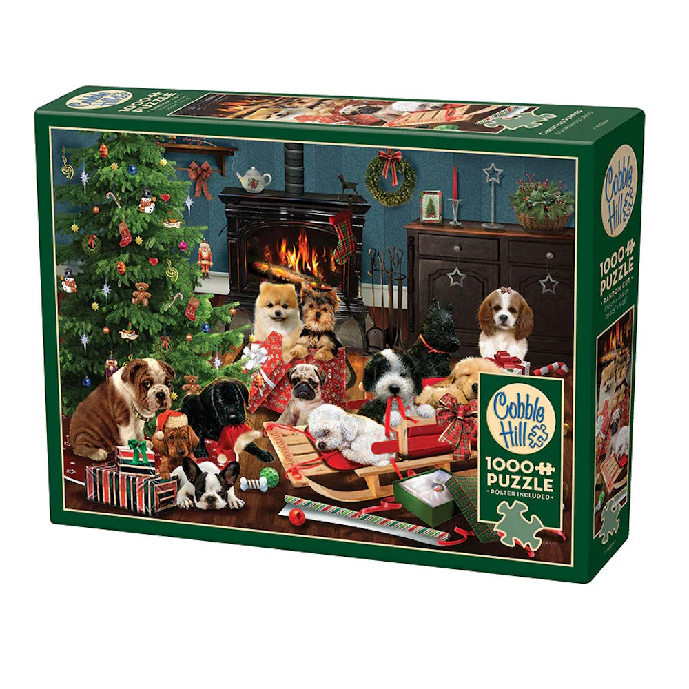 Cobble Hill 1000 Piece Puzzle - Christmas Puppies