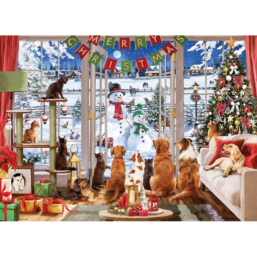 Cobble Hill 1000 Piece Puzzle - Christmas Visitors