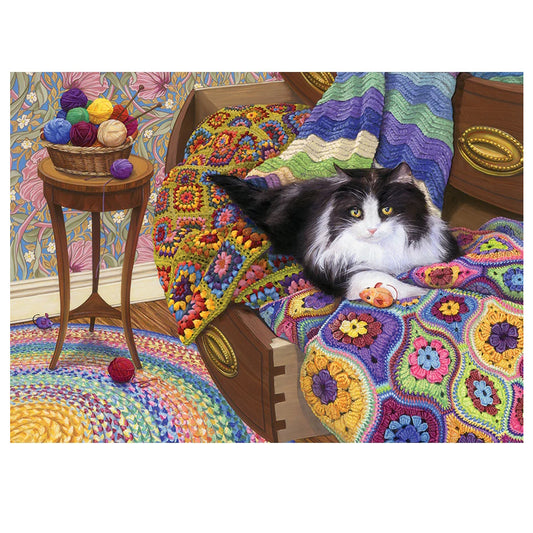Cobble Hill: The Cat Library 1000 Piece Jigsaw Puzzle 