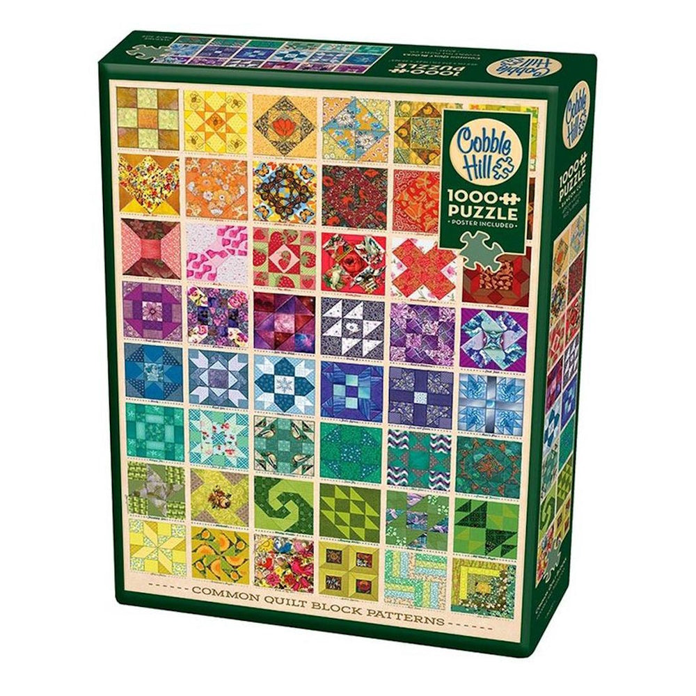 Cobble Hill 1000 Piece Puzzle - Common Quilt Blocks