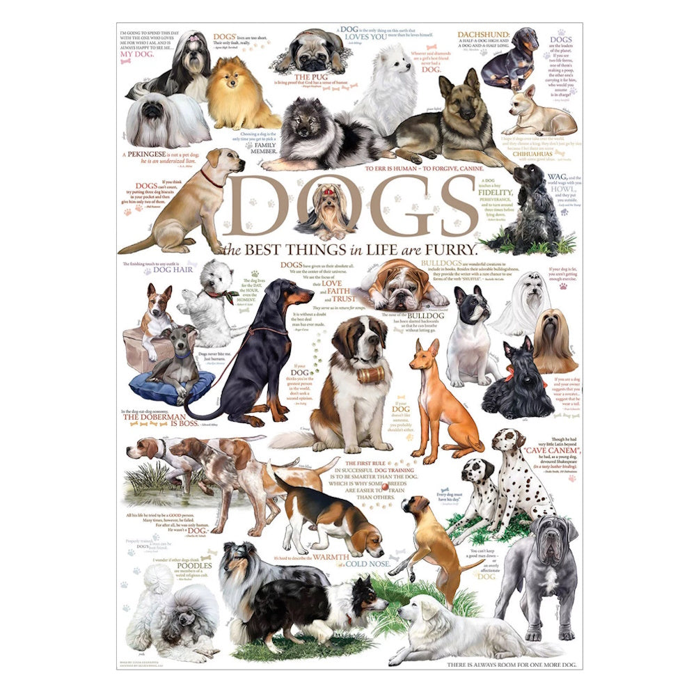 Cobble Hill 1000 Piece Puzzle - Dog Quotes