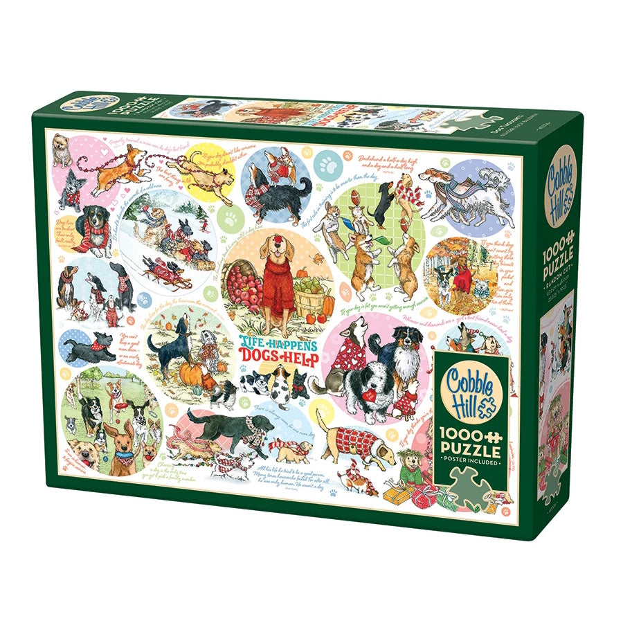 Cobble Hill 1000 Piece Puzzle - Dog Thoughts