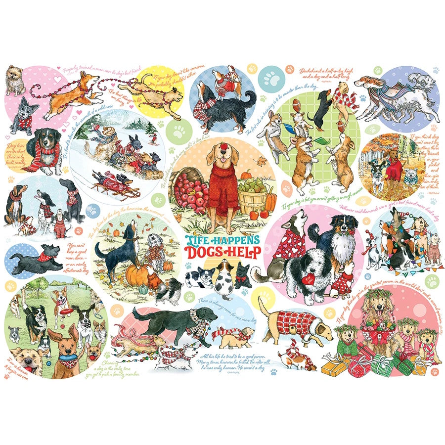 Cobble Hill 1000 Piece Puzzle - Dog Thoughts
