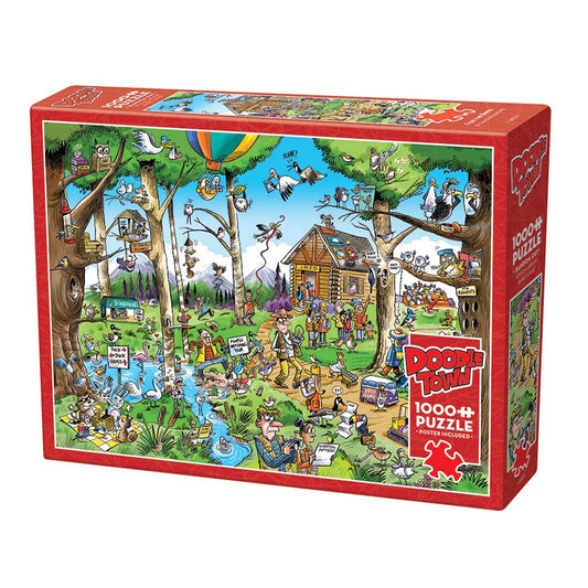 Cobble Hill 1000 Piece Puzzle - DoodleTown: Birdwatcher's Paradise