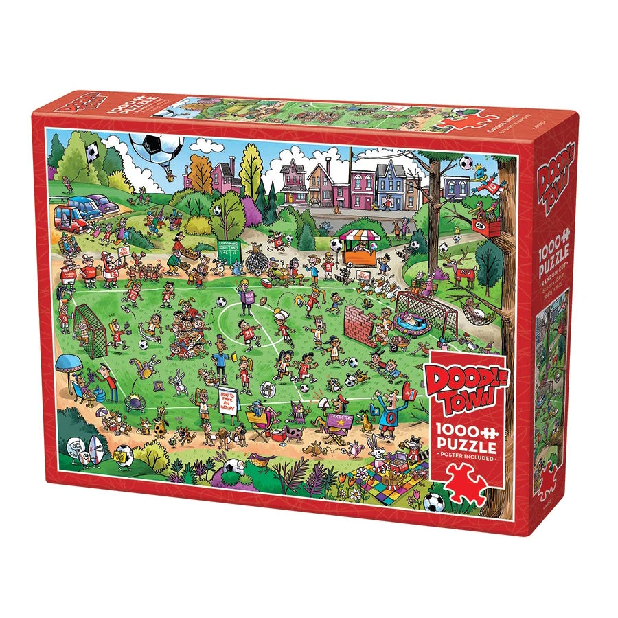 Cobble Hill 1000 Piece Puzzle - DoodleTown: Offside Antics