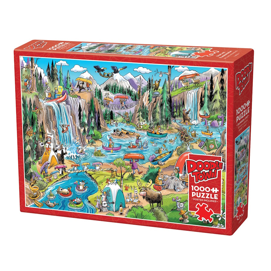Cobble Hill 1000 Piece Puzzle - DoodleTown: Portage Pandemonium