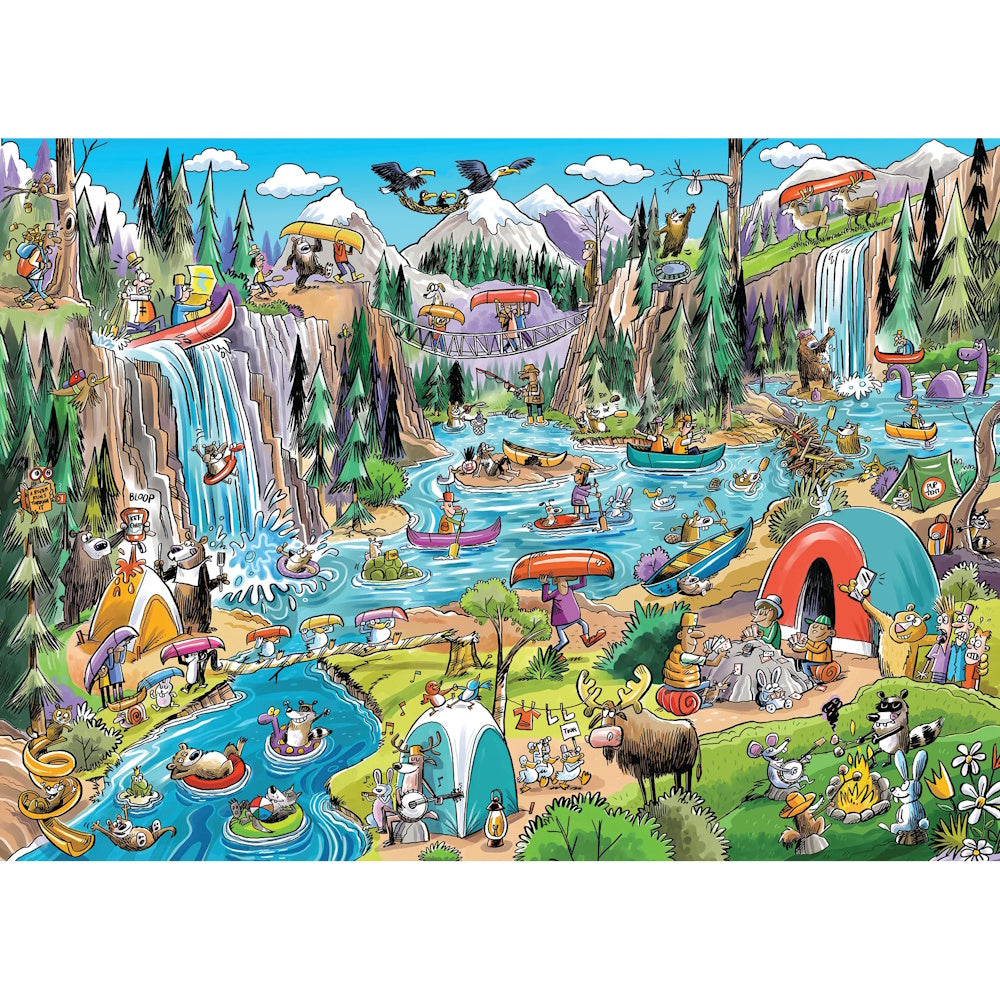 Cobble Hill 1000 Piece Puzzle - DoodleTown: Portage Pandemonium