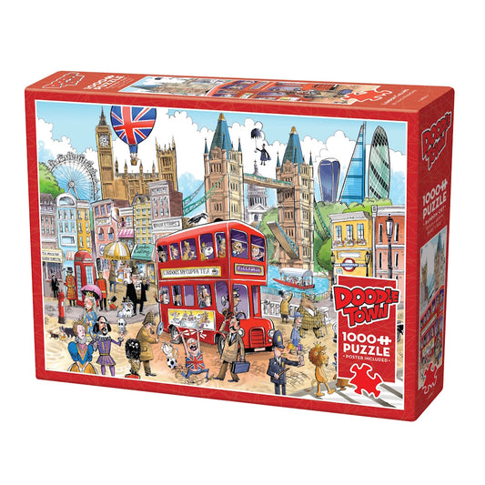 Cobble Hill 1000 Piece Puzzle - DoodleTown: London Calling