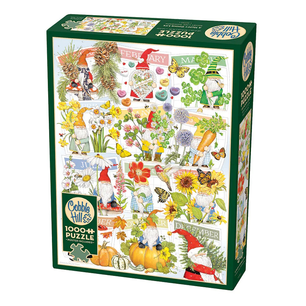 Cobble Hill 1000 Piece Puzzle - Happy Gnome Life