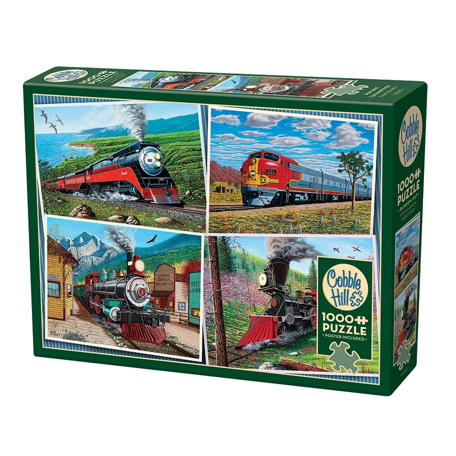 Cobble Hill 1000 Piece Puzzle - Historic Locomotives