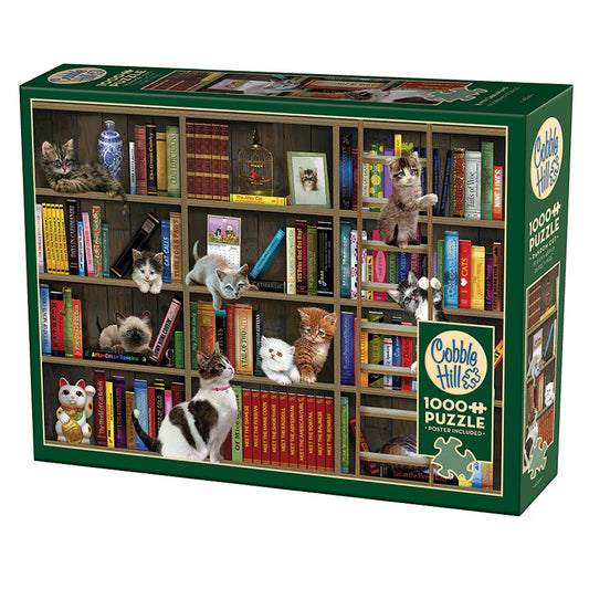 Cobble Hill 1000 Piece Puzzle - Kitty Librarians