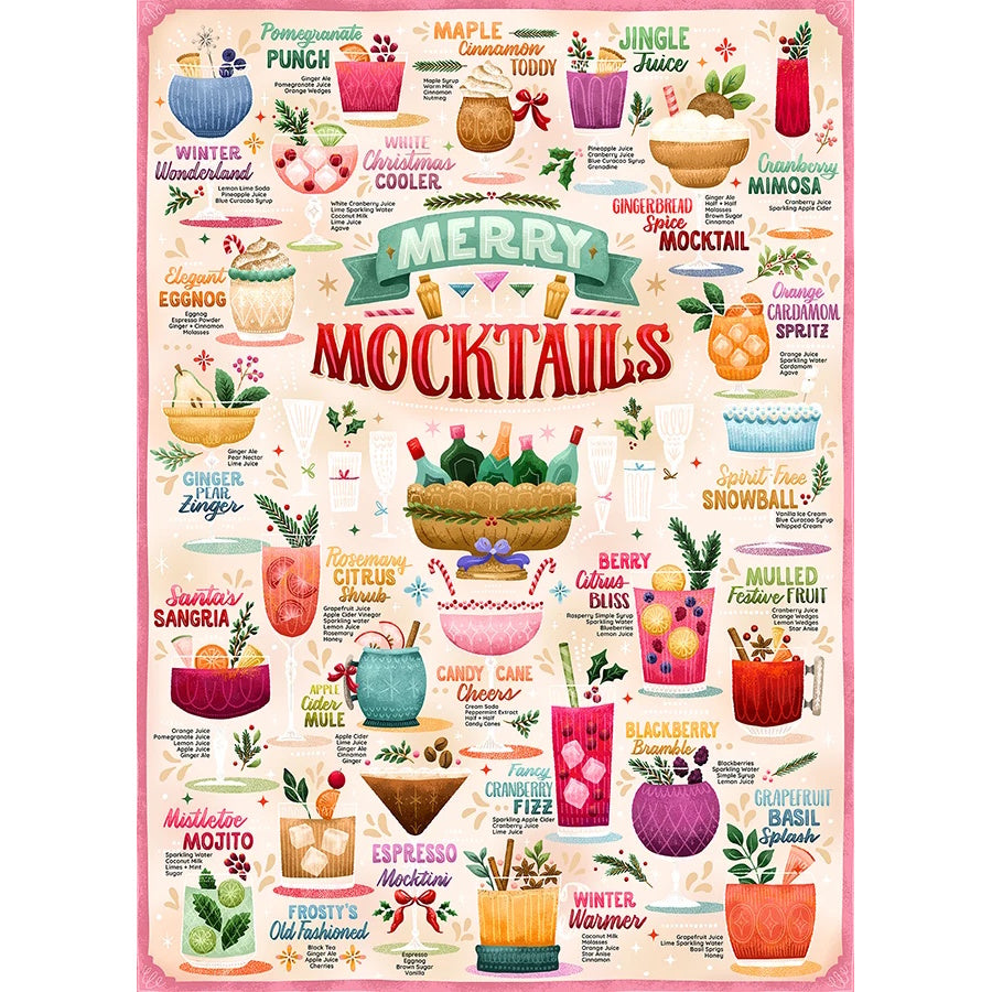 Cobble Hill 1000 Piece Puzzle - Merry Mocktails