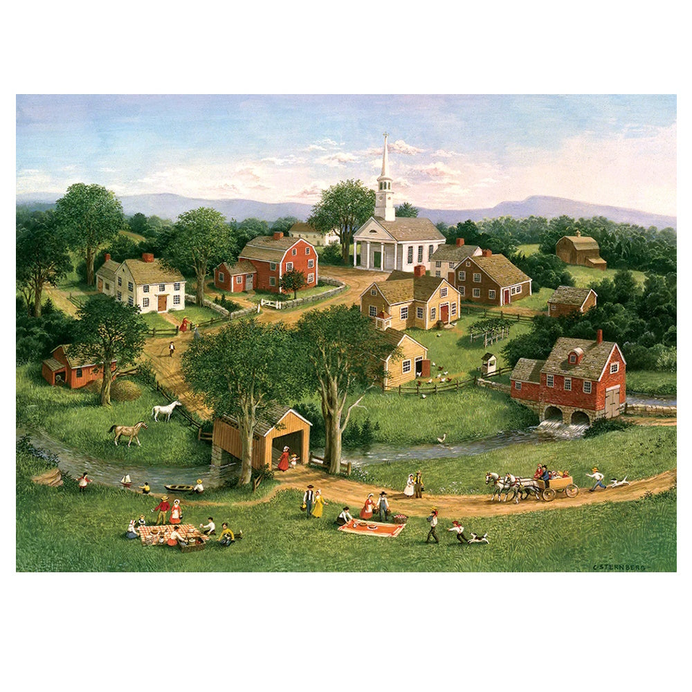 Cobble Hill 1000 Piece Puzzle - Picnic by the Bridge