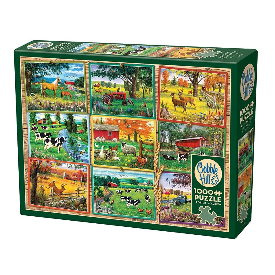 Cobble Hill 1000 Piece Puzzle - Postcards from the Farm