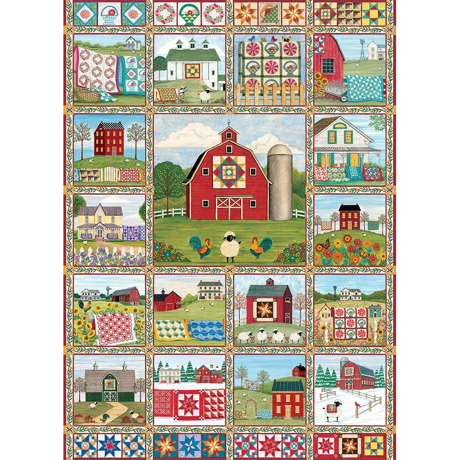 Cobble Hill 1000 Piece Puzzle - Quilt Country