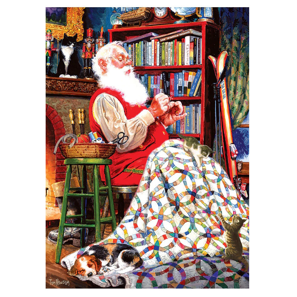 Cobble Hill 1000 Piece Puzzle - Santa's Quilt