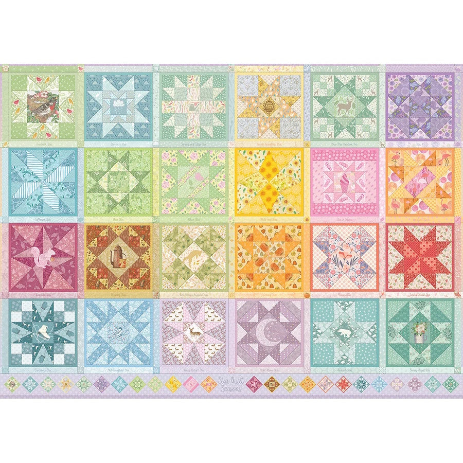 Cobble Hill 1000 Piece Puzzle - Star Quilt Seasons