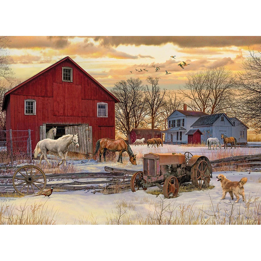 Cobble Hill 1000 Piece Puzzle - Winter on the Farm – The Jigstore