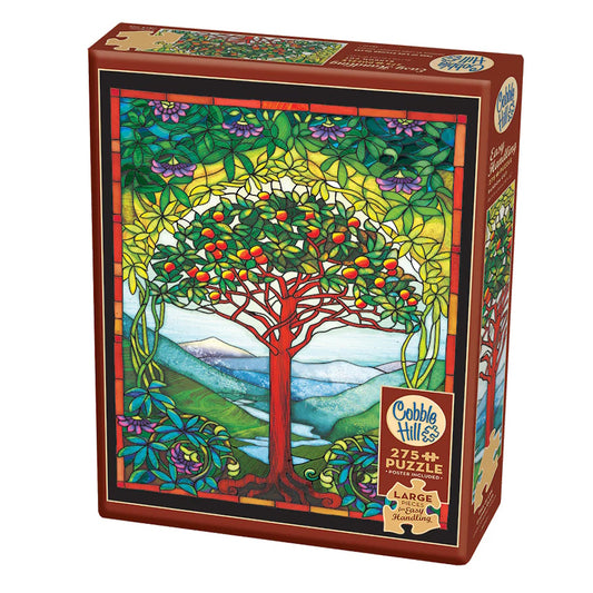Cobble Hill 275 Piece Easy Handling Puzzle - Tree of Life Stained Glass