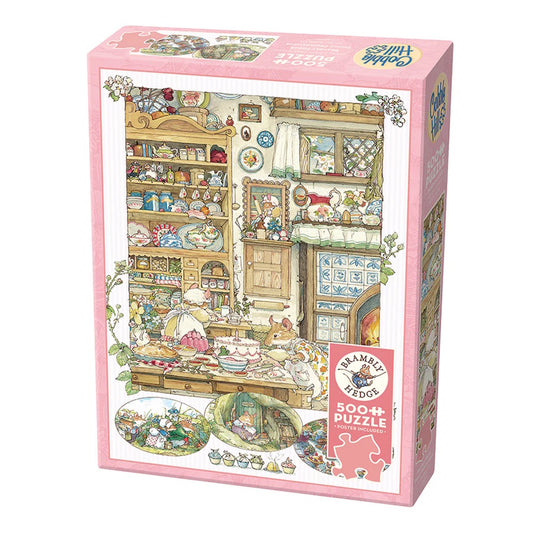 Cobble Hill 500 Piece Puzzle - Brambly Hedge Picnic Preparations