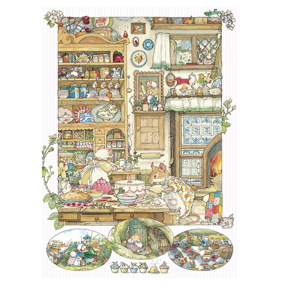 Cobble Hill 500 Piece Puzzle - Brambly Hedge Picnic Preparations