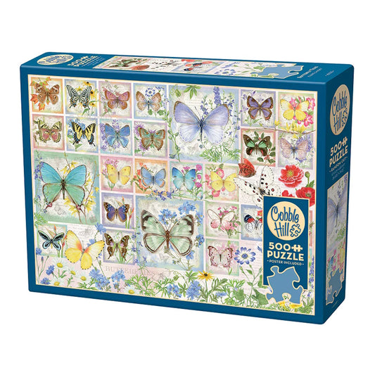 Cobble Hill 500 Piece Puzzle - Butterfly Tiles