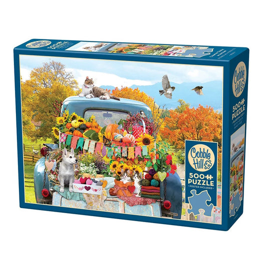 Cobble Hill 500 Piece Puzzle - Country Truck in Autumn