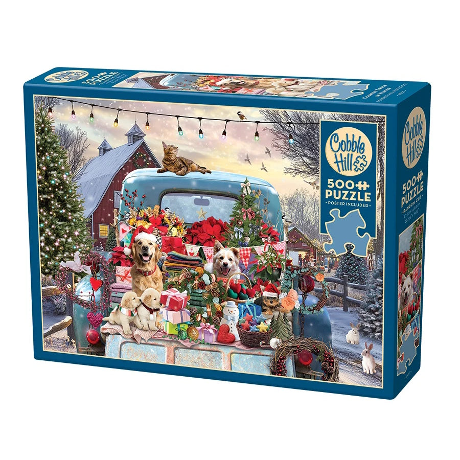 Cobble Hill 500 Piece Puzzle - Country Truck in Winter
