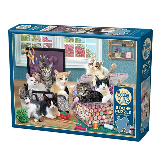Cobble Hill 500 Piece Puzzle - Crafty Kittens