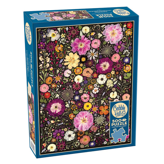 Cobble Hill 500 Piece Puzzle - Flower Press: Little Hollow & Red Daisy