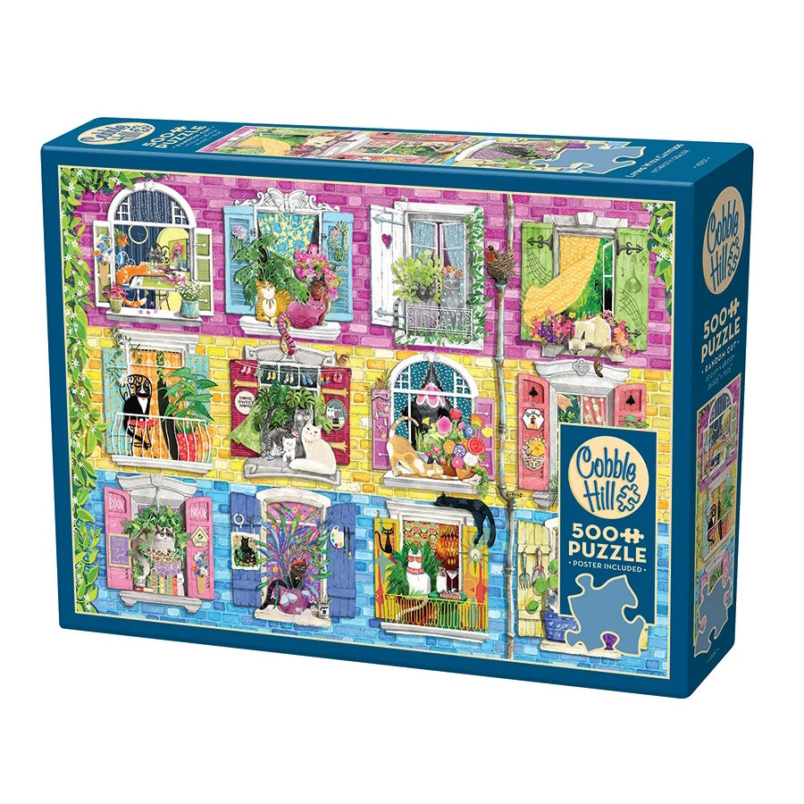 Cobble Hill 500 Piece Puzzle - Living with Catitude
