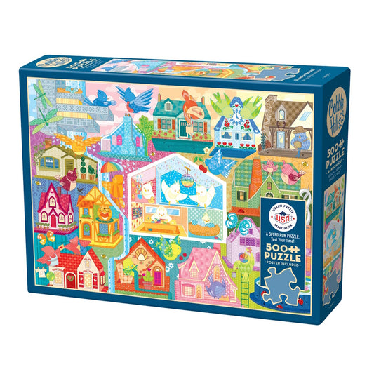 Cobble Hill 500 Piece Puzzle - Rainbow Birdies