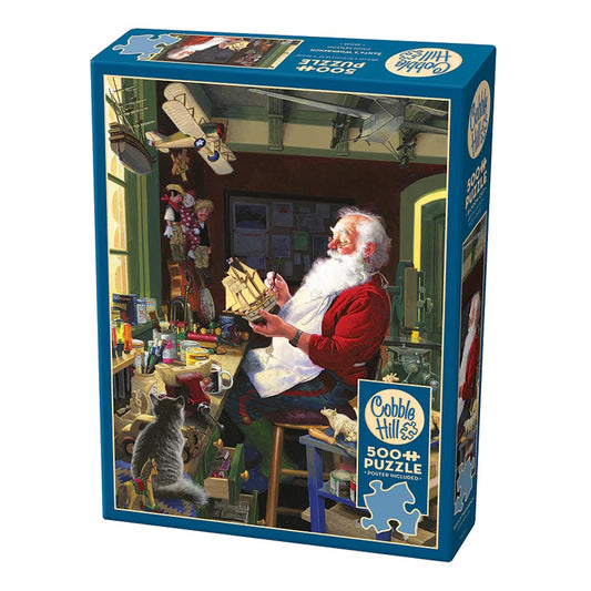 Cobble Hill 500 Piece Puzzle - Santa's Workbench