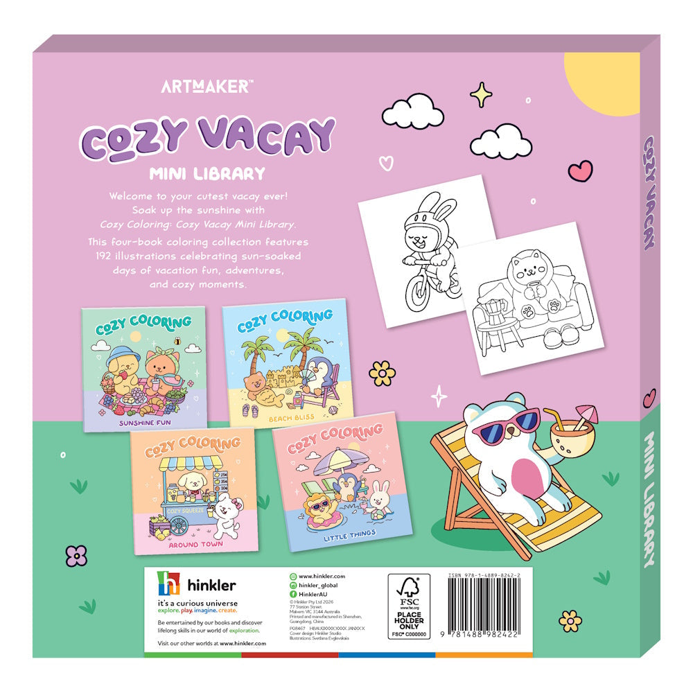 Art Maker Cosy Colouring - Cosy Vacay Mini Library