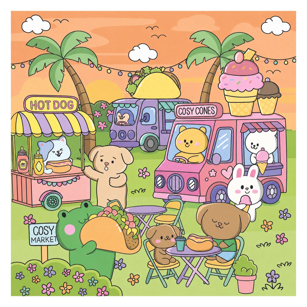 Cosy Jigsaw 500 Piece Puzzle - Food Truck Festival