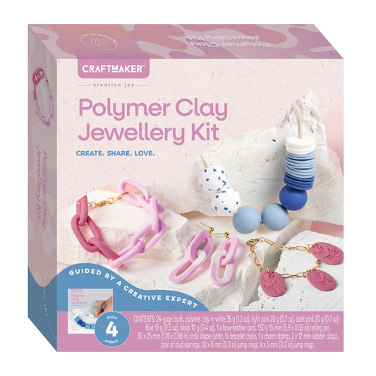 Craft Maker Polymer Clay Jewellery Kit (2025 Edition)