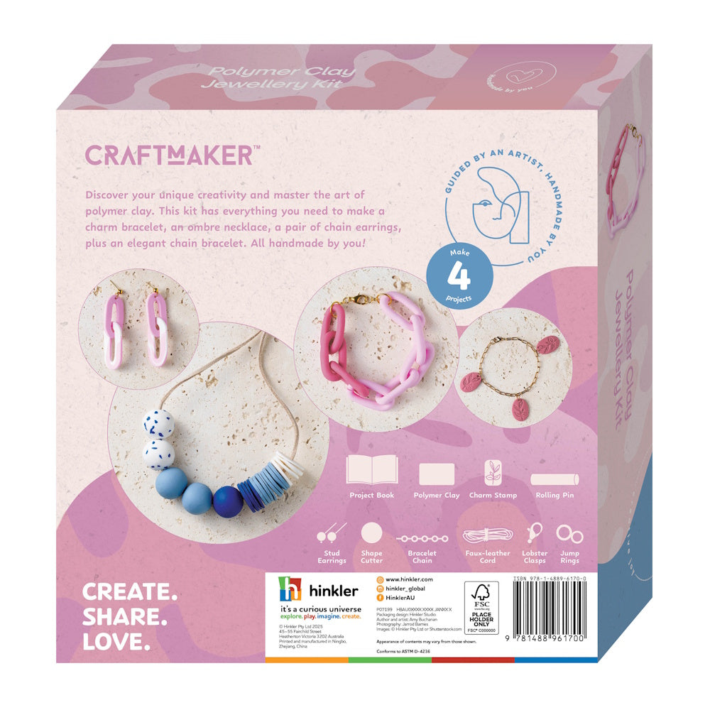 Craft Maker Polymer Clay Jewellery Kit (2025 Edition)