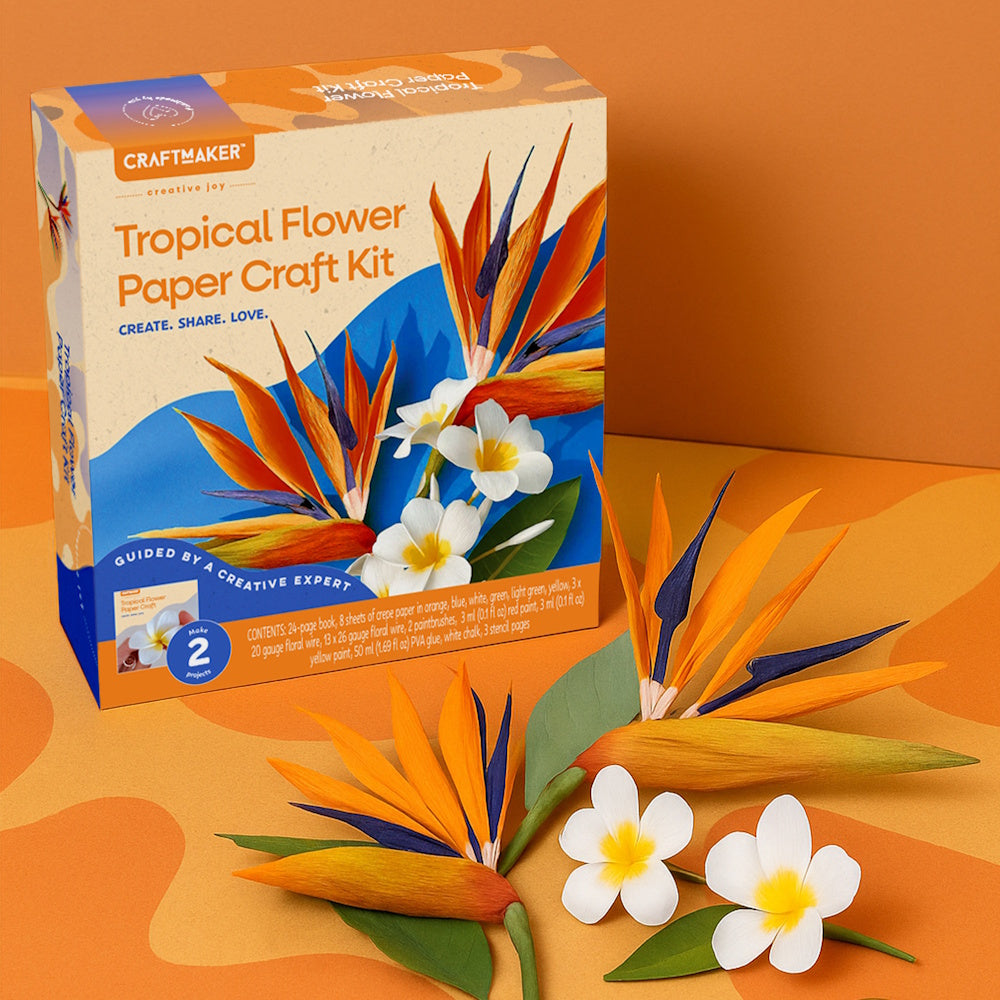 Craft Maker Tropical Flower Paper Craft Kit