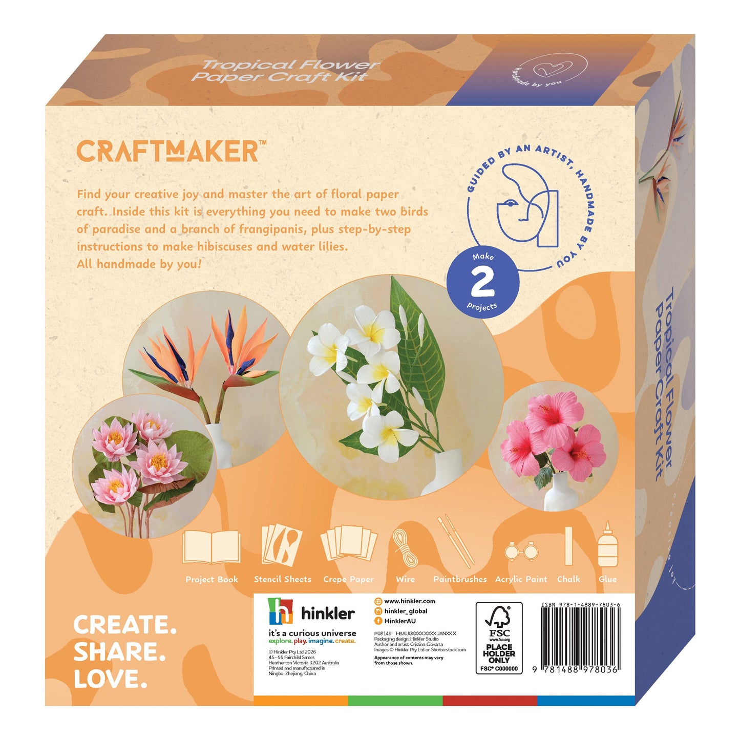 Craft Maker Tropical Flower Paper Craft Kit
