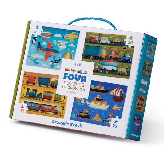 Crocodile Creek 4 Puzzles - Vehicles