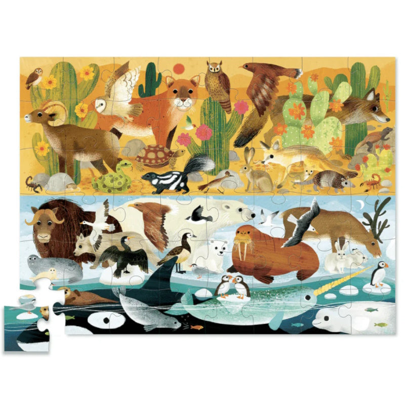 Crocodile Creek 48 Piece Puzzle - Opposites Hot & Cold