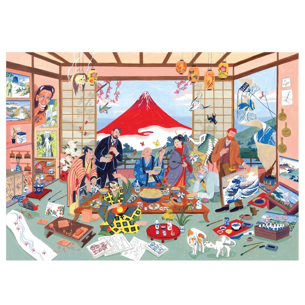 Dinner with Hokusai 1000 Piece Puzzle