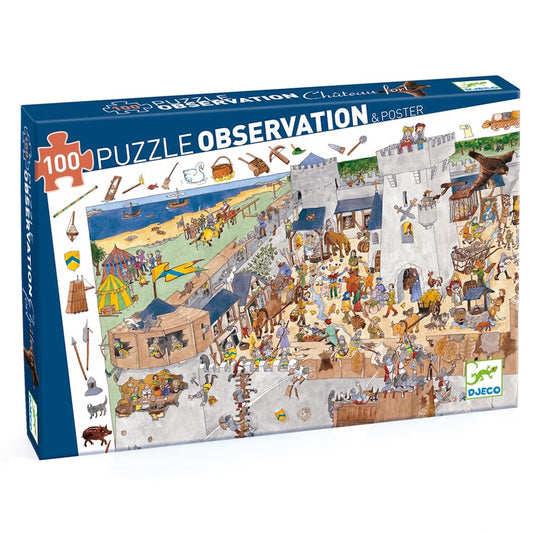 Djeco Fortified Castle 100 Piece Observation Puzzle