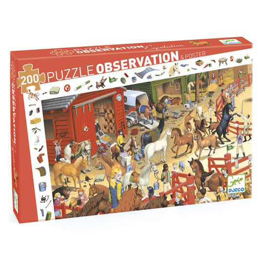 Djeco Horse Riding 200 Piece Observation Puzzle