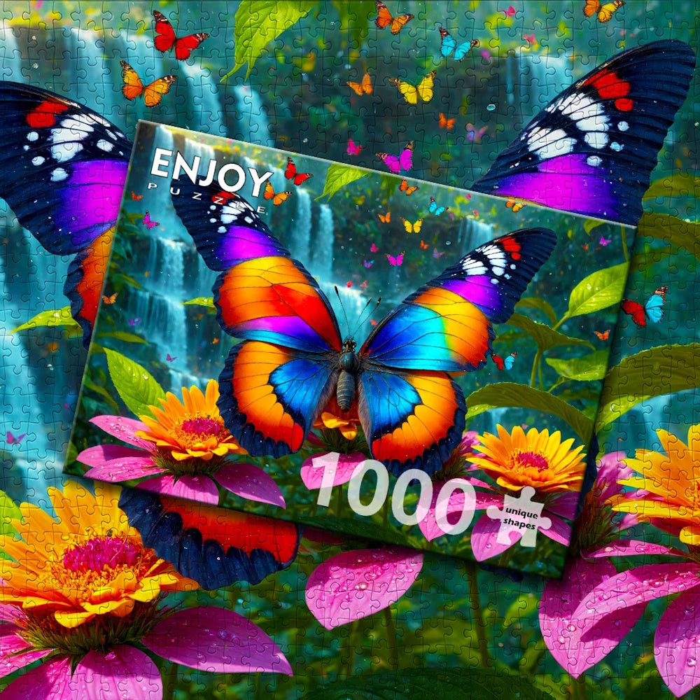 Enjoy 1000 Piece Puzzle - Butterfly in the Forest