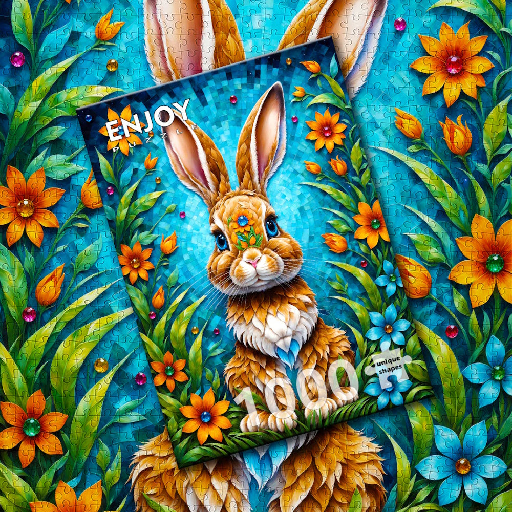 Enjoy 1000 Piece Puzzle - Garden Bunny