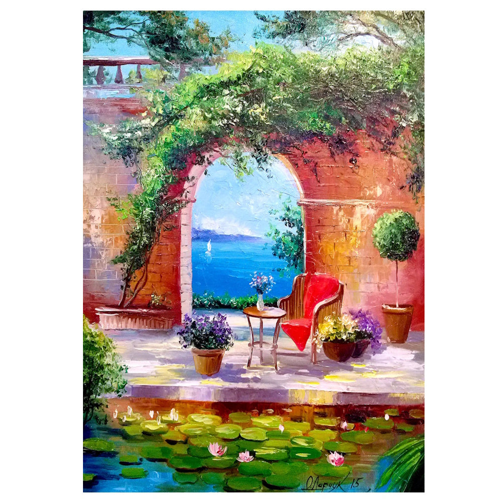 Enjoy 1000 Piece Puzzle - Sea View Through the Arch