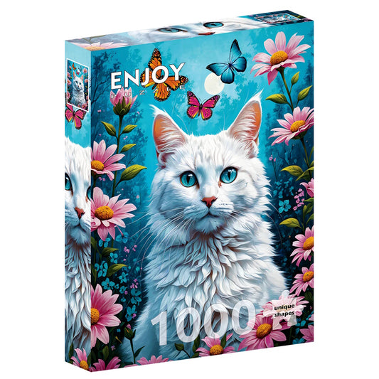 Enjoy 1000 Piece Puzzle - White Cat